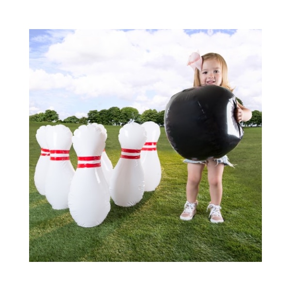 Toy Time Giant Bowling Game Set, Inflatable Jumbo Pins and Ball, Outdoor and Indoor Use, For Children/Adults 875761NGM - main
